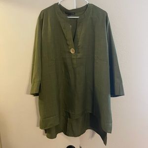 Zoey & Leelo one button blouse